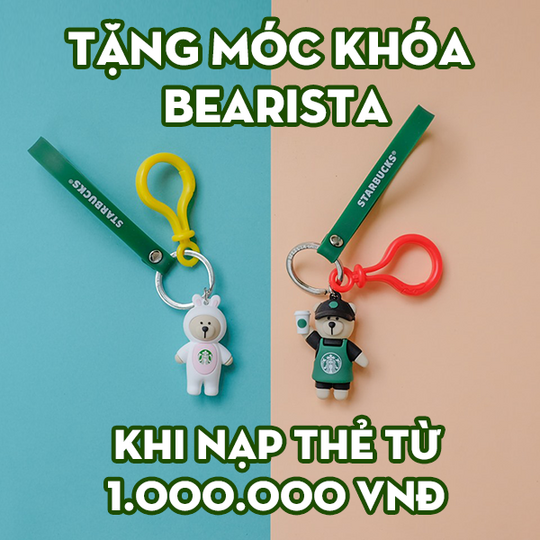 Starbucks Vietnam tặng móc khóa Bearista