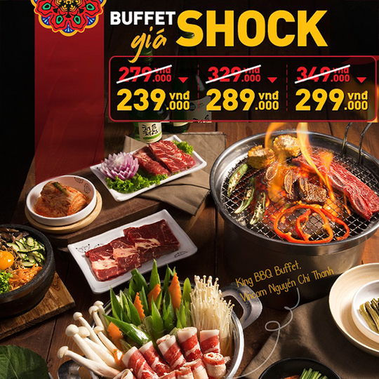 King BBQ ưu đãi Buffet chỉ từ 239k