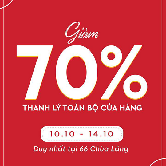 92WEAR giảm 70% toàn bộ cửa hàng