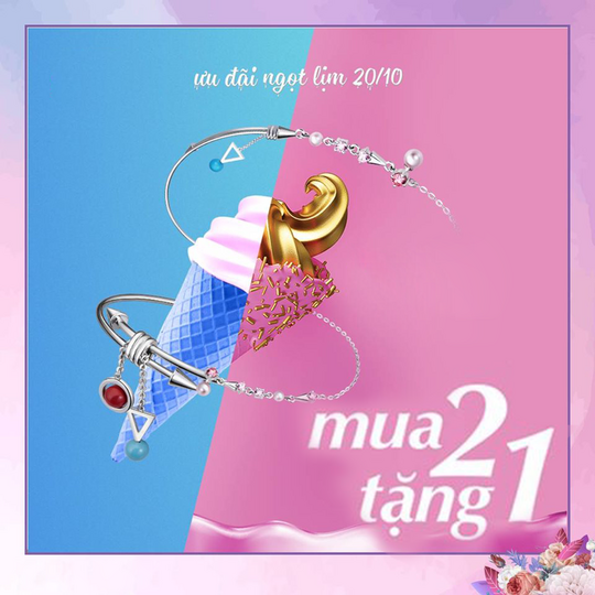 PNJ ưu đãi mua 2 tặng 1