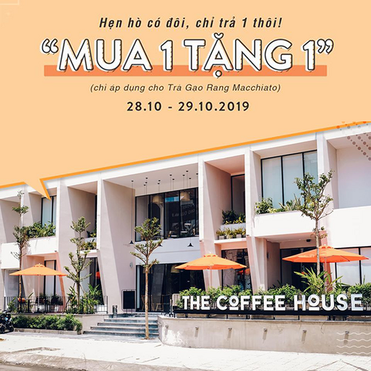 The Coffee House ưu đãi mua 1 tặng 1 Trà Gạo Rang Macchiato