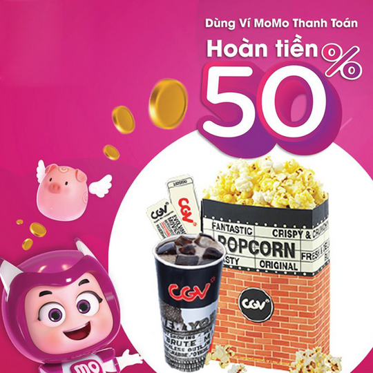 CGV hoàn tiền 50% vé phim CGV tại Momo