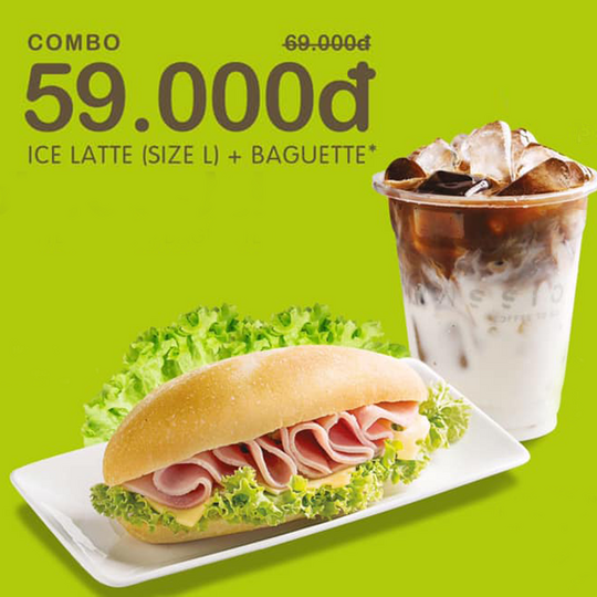 Passio Coffee Vietnam combo bánh nước chỉ 59k