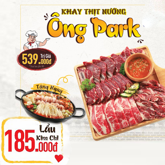 MR.PARK tặng lẩu kim chi thịt heo
