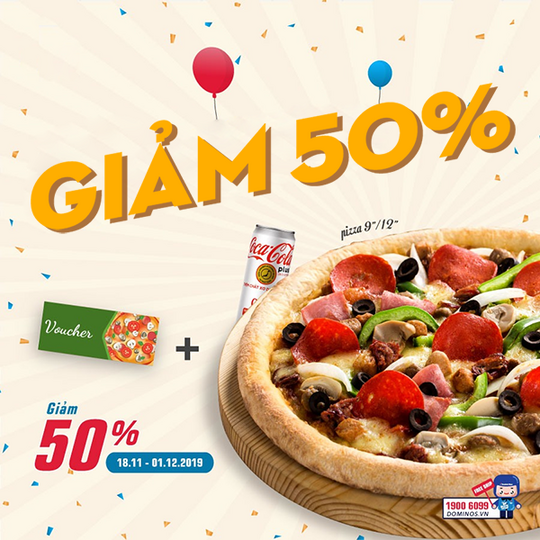 Domino giảm đến 50% mừng khai trương