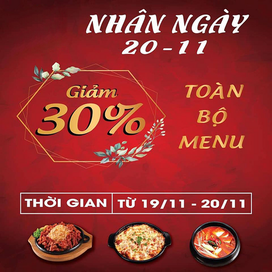 Papas' Chicken giảm 30% toàn menu