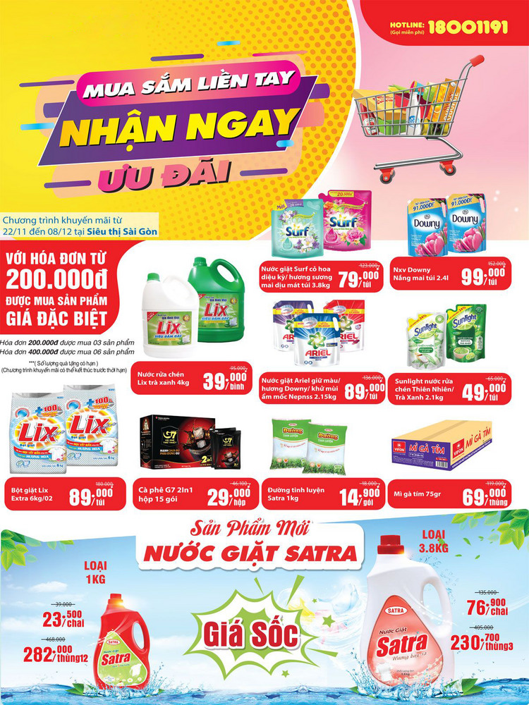 Satramart Siêu Thị Sài Gòn cẩm nang Mua sắm liền tay nhận ngay ưu đãi