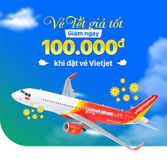 ZaloPay giảm 100k vé bay và tặng voucher 20%