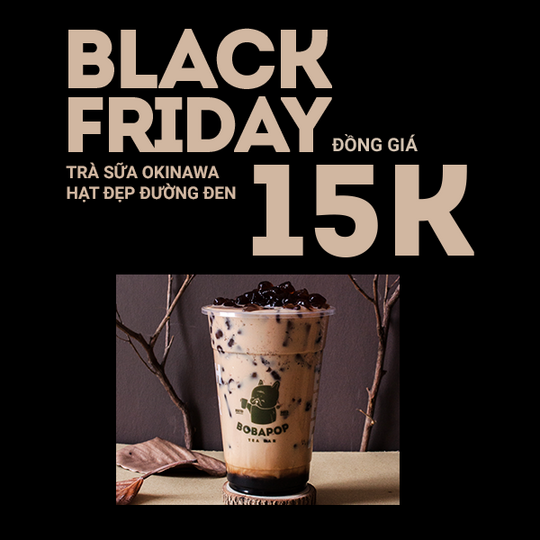 Bobapop đồng giá 15k trà sữa Okinawa