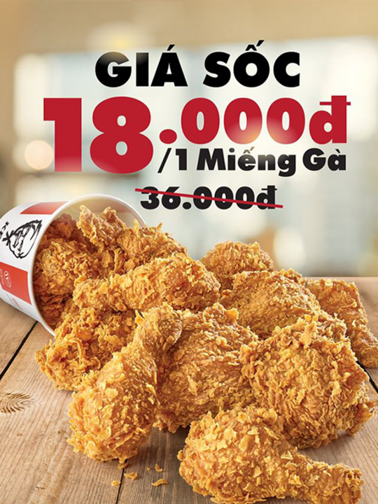 KFC khuyến mãi 18k/miếng gà từ thứ 3 - thứ 5 - Shopiness ( https://shopiness.vn › khuyen-mai ) 