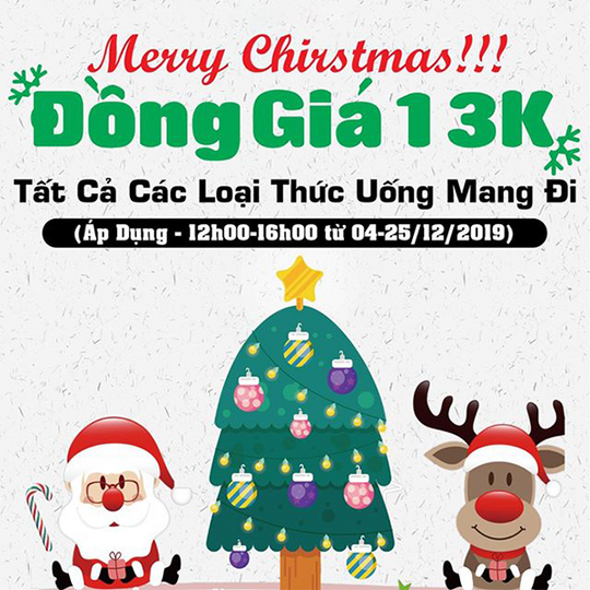 Milano Cafe đồng giá 13k khi mua mang đi