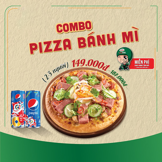 The Pizza Company khuyến mãi combo Pizza bánh mì chỉ 149k