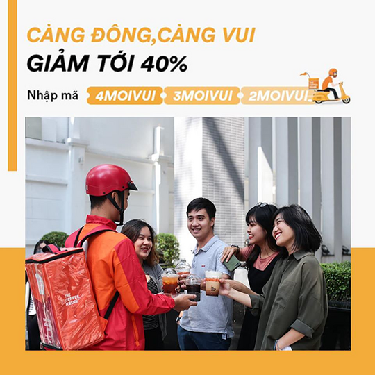 The Coffee House giảm đến 40% cho đơn giao hàng