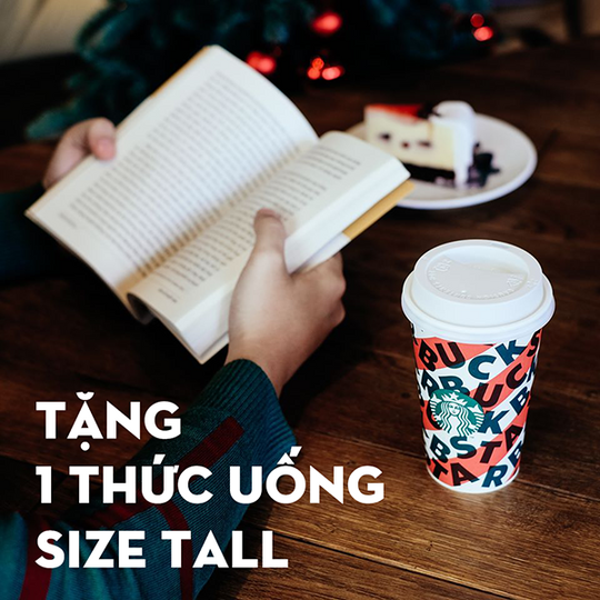 Starbucks Vietnam tặng 1 thức uống size Tall