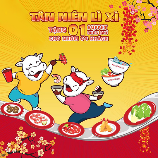 Kichi Kichi khuyến mãi đi 4 tặng 1 tại TPHCM