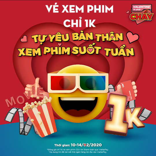 CGV khuyến mãi vé phim CGV chỉ 1k