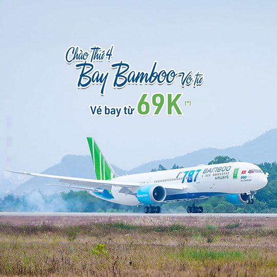 Bamboo Airways khuyến mãi vé bay chỉ từ 69k