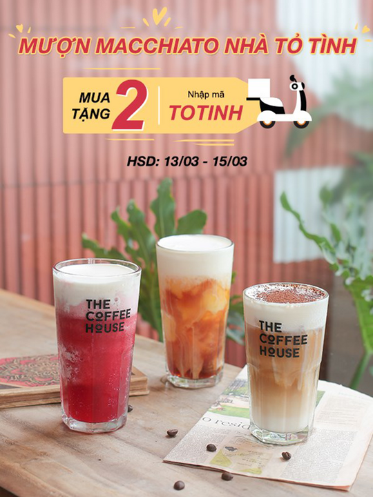 The Coffee House mua 2 tặng 2 dòng nước Macchiato