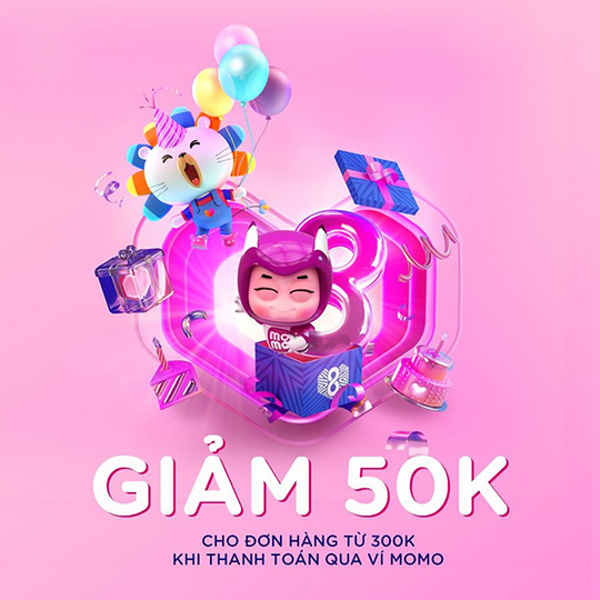 Lazada giảm 50k khi thanh toán qua Momo