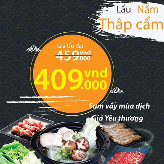 Pachi Pachi khuyến mãi lẩu nấm thập cẩm chỉ 409k