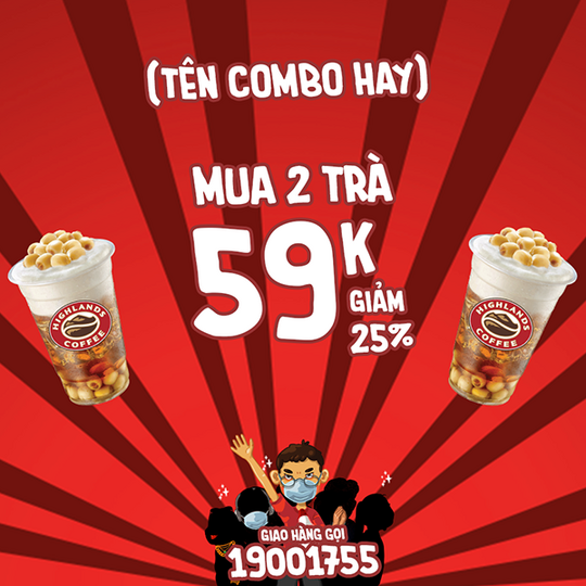 Highlands Coffee khuyến mãi combo chỉ từ 59k