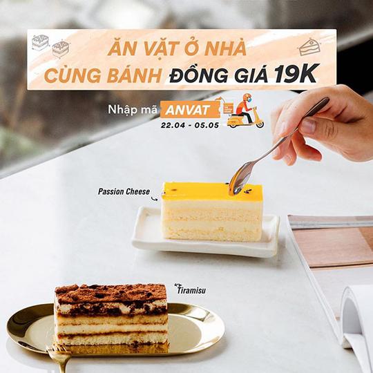 The Coffee House khuyến mãi đồng giá bánh chỉ 19k