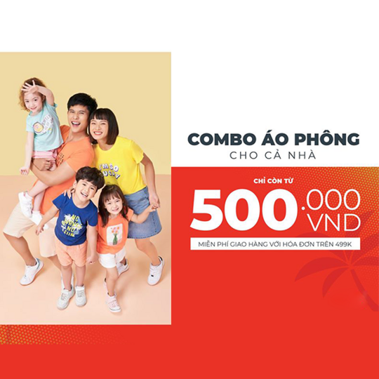Canifa combo áo phông gia đình từ 500k