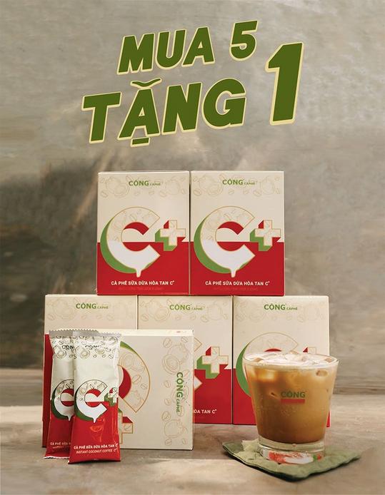 Cộng Cafe khuyến mãi mua 5 tặng 1 cà phê C+