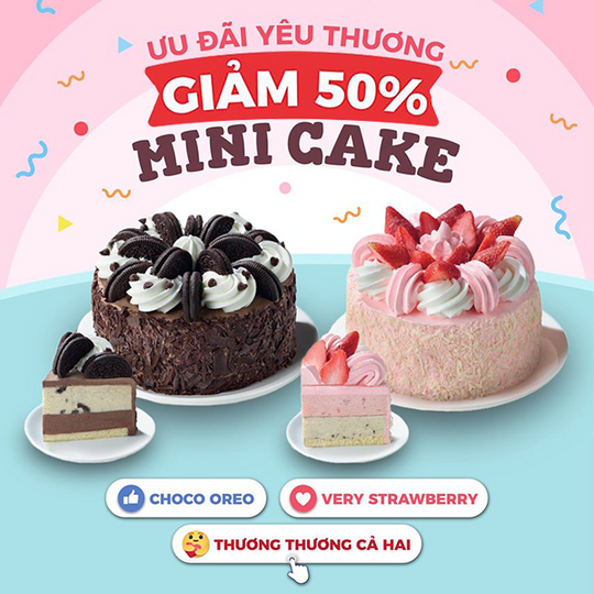 Swensen's VN giảm 50% bánh kem lạnh mini