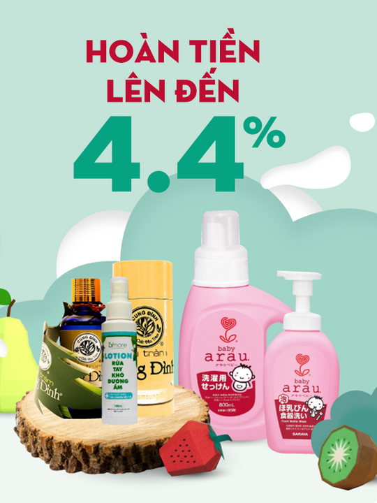 Tuticare hoàn tiền lên đến 4.4% khi mua sắm