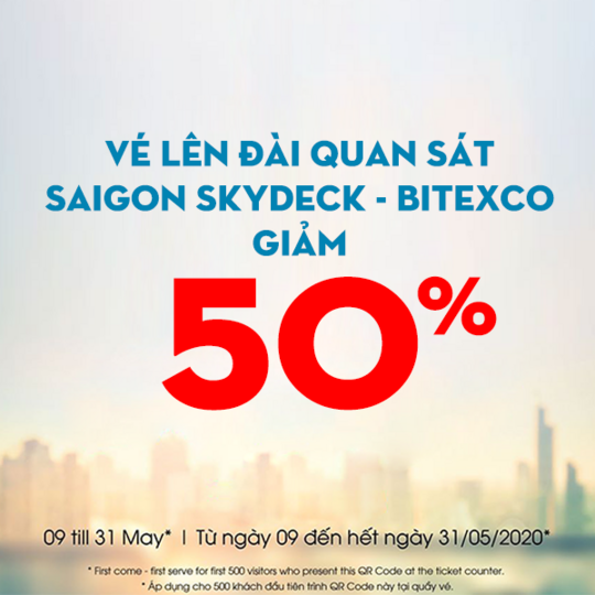 Divui giảm 50% vé Sài Gòn Skydeck Bitexco