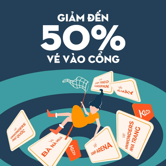 Klook giảm đến 50% vé vui chơi