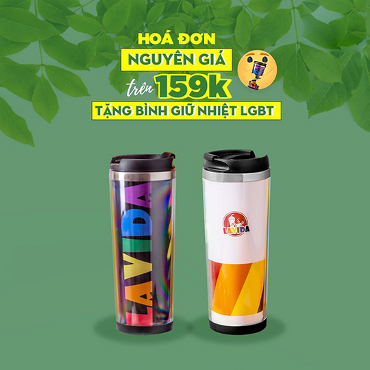 Lavida Coffee and Tea tặng 1 bình giữ nhiệt LGBT cho HĐ từ 159k