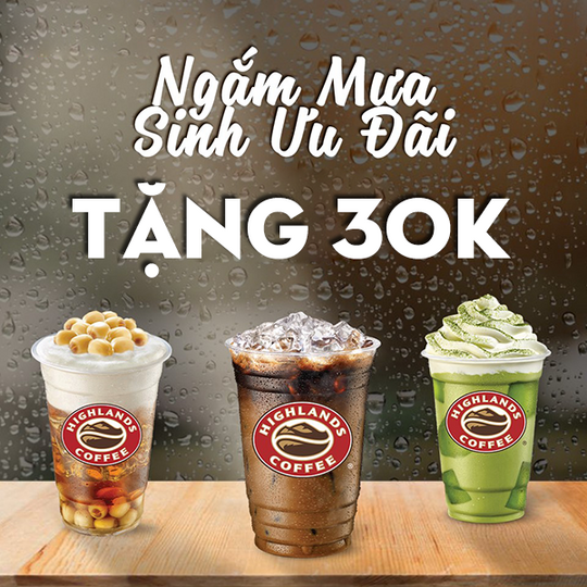 Highlands Coffee tặng 30k khi đặt qua GrabFood