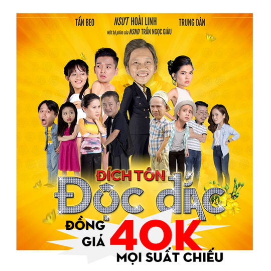 Mega GS Cinemas đồng giá 40k phim Đích tôn độc đắc