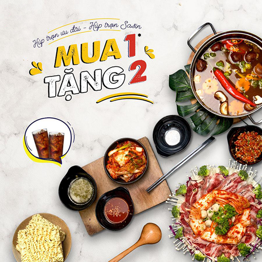 Mỳ Cay Sasin khuyến mãi mua 1 tặng 2