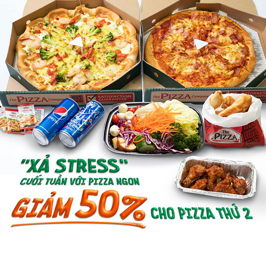 The Pizza Company khuyến mãi 50% cho Pizza thứ 2