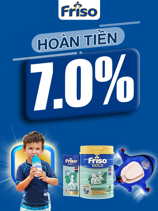 Lazada Bonus hoàn tiền 7% khi mua sản phẩm Friso