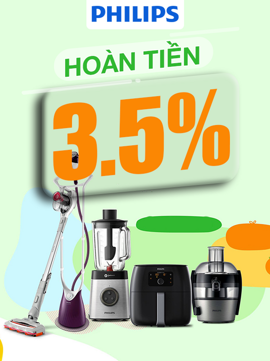 Lazada Bonus hoàn tiền 3.5% khi mua sản phẩm Philips