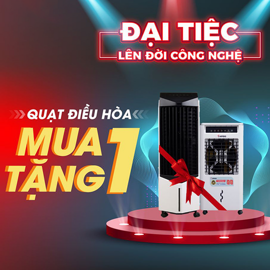 Nguyễn Kim khuyến mãi mua 1 tặng 1 quạt điều hòa