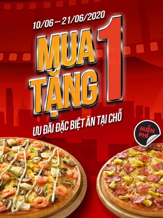Pizza Hut mua 1 tặng 1 tại nhà hàng