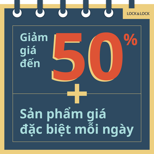 LOCK&LOCK giảm đến 50% tất cả sản phẩm