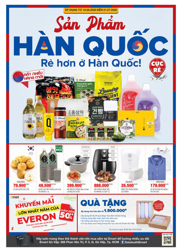 Emart cẩm nang Sản phẩm Hàn Quốc