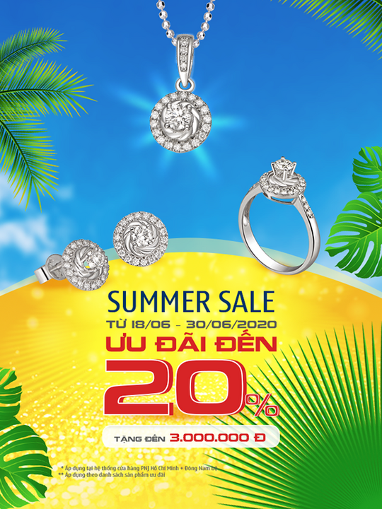 PNJ  giảm đến 20% nhiều sản phẩm