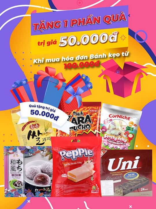 LOTTE Mart  tặng 1 phần quà 50k HĐ từ 100k