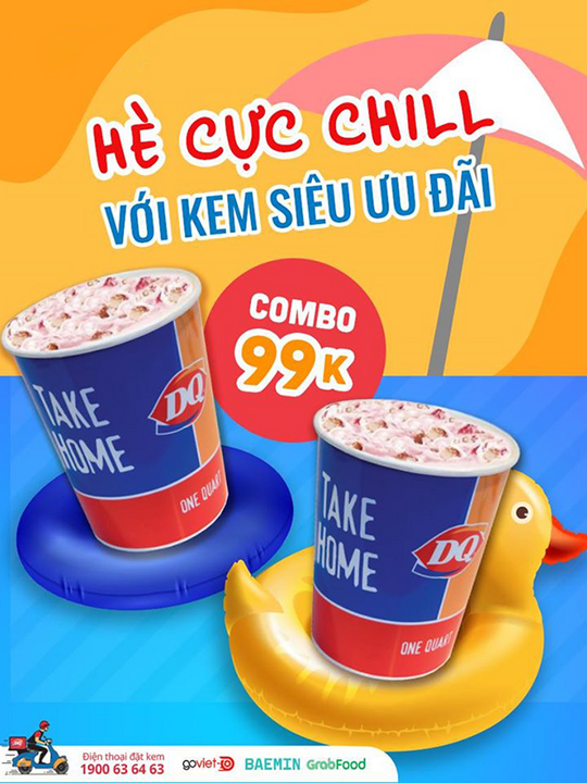 Dairy Queen khuyến mãi 2 hộp kem chỉ còn 99k