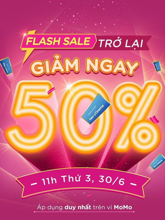 Galaxy Cinema giảm 50% khi mua vé qua Momo