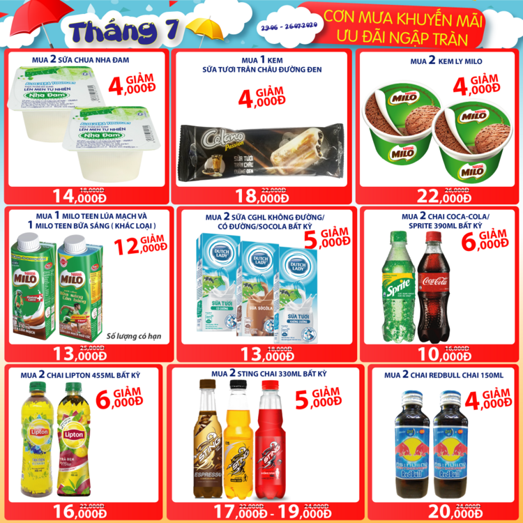 Family Mart cẩm nang mua sắm tháng 7