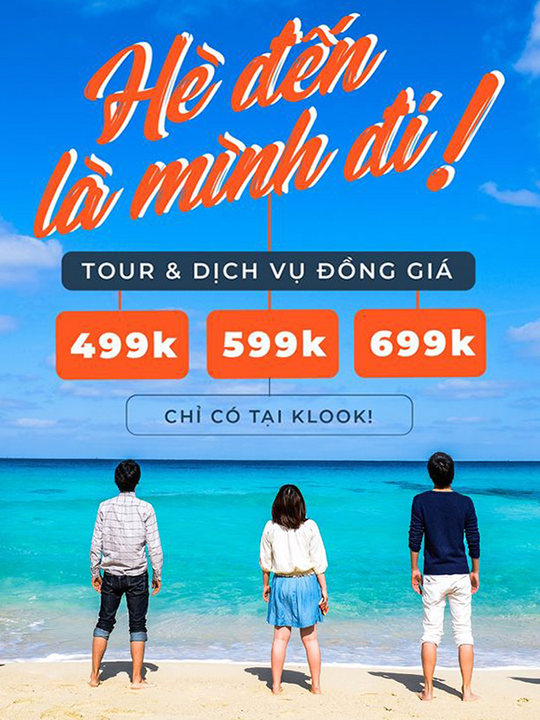 Klook đồng giá từ 499k tour và dịch vụ du lịch