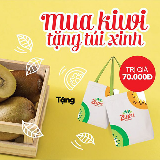 VinMart tặng 1 túi Canvas khi mua kiwi vàng